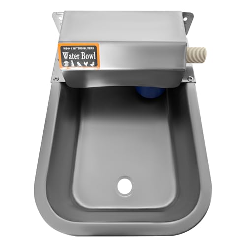 Automatic Water Dispenser for Dogs 1 Gallon/3.8L Stainless Steel Water Bowl Outdoor Dog Drinking Waterer Feeder Auto Fill Pet and Livestock Waterer Feeder Fits GHT 3/4" Faucet Wide Mouth - size: 1 Gal