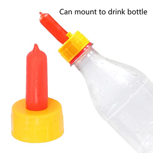 Gavigain 10Pcs Goat Nursing Nipple,Resilient Silicone Milk Drink Bottle Nipple for Animals,Sheep Nursing Feeder Nipple for Orphaned Small Animal Feed,Soft Rubber Pacifier for Nursing Lambs and Goat
