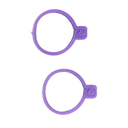 100Pcs Chicken Foot Ring Classification Marking Purple Poultry Foot Rings Plastic Chicken Leg Bands Round Identificaiton Tags Farming Tools (16mm-Purple)