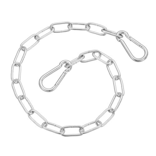 PATIKIL Gate Chain Lock, (19.7Inch, Silver) (1Pcs)304 Stainless Steel Hanging Chain Lock for Stall Barn/Cabinet/Fence/Hammock/Pet Cage - size: 19.7Inch
