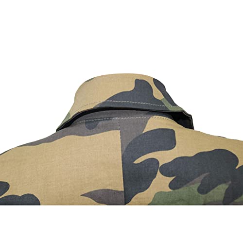 Vakkest Camo Blazer Jacket for Women Lapel Long Sleeve Open Front Cardigan Coat Classic Pockets Overcoat Outwear - color: Wgreen, size: X-Large