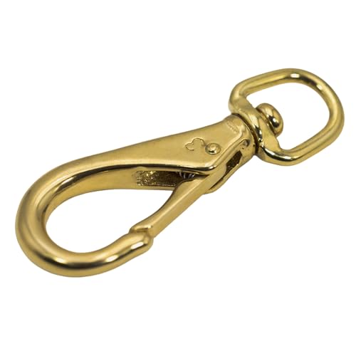 Jeffers Solid Brass Quick Snap 3/4" x 4-3/8" – Durable Brass Clip, Quick Release Hook, Replacement Snap, Lead Rope, Gate, Halter, Reins, Blanket Straps, Equestrian, Farm, Pet, Outdoor Use
