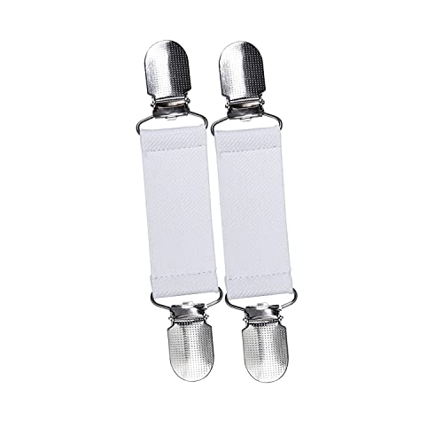 3” Bed Clip for SpotWarm, Adjustable Strap for Spot Warm King and Queen Bed Warmer, Use in Upper Two Corners to Keep Spot Warm in Place. Length 3” and Stretches, Includes - 1 Pair White - size: 3 inches