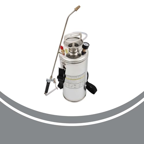 2-Gallon Stainless Steel Sprayer with 20-Inch Nozzle and 3-Foot Hose 8-Liter Large-Capacity Agricultural Spraying Equipment Garden and Lawn Spraye