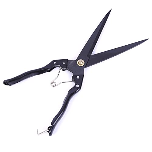 Grass Sheep Shear - Coated Wear-Resistant Handle, Manganese Steel Double-Edged, Strong Spring Suitable For Manual Shearing of Cow, Sheep, and Horse Hair (Black 12.6 inches) - color: Black 12.6 Inches