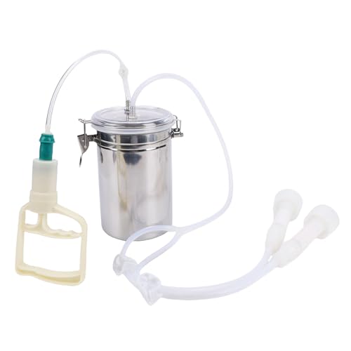 Manual Milking Machine, Goat Milking Machine Cow Hand Vacuum Pump Portable Milking Kit 2000ml Effort Saving Cow Milking Machine for Milk Plant Farm