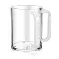 MAQUITA Judaica Hand Washing Cup with Dual Handles, 5" Acrylic Wash Cup for Jewish Ritual (White) - color: White