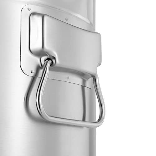 Stainless Steel Sealed Milk Barrel，28L/7.39Gallon Large Milk Bucket Wine Can Pail Tote Tank with Sealed Lid & Handle for Milk Wine Oil Liquid Tranport Storage Container - size: No Spigot