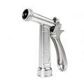 RESTMO 100% Metal Rust-Proof Chrome Plated Garden Hose Nozzle Heavy Duty | 5X Lifespan Zinc Alloy Pistol Grip Hose Sprayer Nozzle, Leak Proof, Threaded Front, Idea for Car Washing, Plant Watering - size: 1 Pack