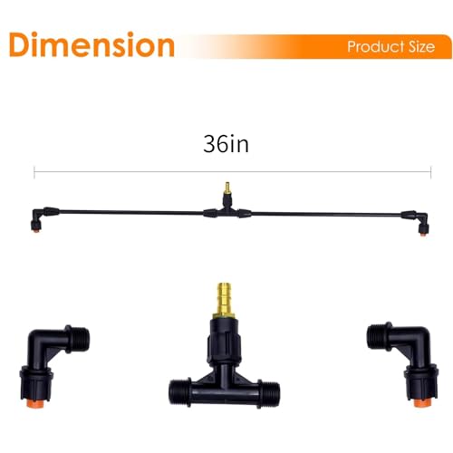 36-Inch 2-Nozzle Boom Wand – Easy-to-Assemble Sprayer Boom for Your Tractor or ATV Spray System