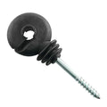 12pcs Electric Fence Insulator Screw-in Insulator Black Self-Tapping Fence Ring Post Wood Post Insulator