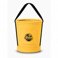 Graintex Tapered Canvas Bucket 12"x10"x15", Utility Tool Bucket One Inside Pocket, Reinforced Base & Carry Handle, Ripstop Canvas - Yellow - color: Yellow