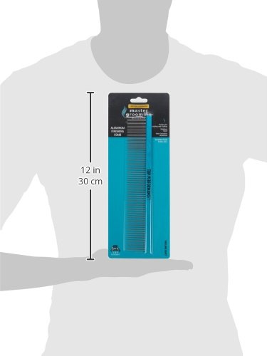 Master Grooming Tools Aluminum Finishing Comb — Versatile Combs for Grooming Dogs, 10", Black - size: 10 "