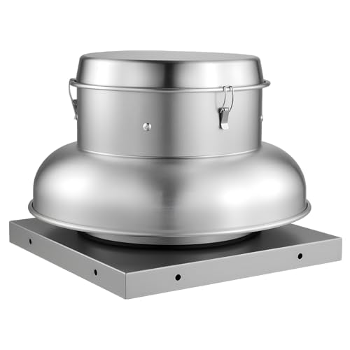 VEVOR Roof Exhaust Fan, 500CFM & 900CFM Adjustable Speed Control Attic Vent Fan with High-Power Motor, 21inch Fan Base Heavy-Duty Aluminum Alloy, Compact for Garage,Kitchen,Bathroom,Silver - size: 500CFM & 900CFM