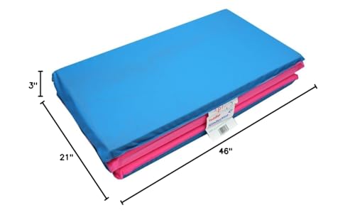 Toddler KinderMat Rest Mat with Pillow, 3/4 Inch Thickness, 8-mil Vinyl - color: Pink/Blue
