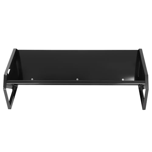 Livestock Feeding Trough 22 Gallon Capacity 45" Hay Feeder Heavy | Duty Livestock Trough Feeder Trough for Horse Sheep Cattle Hog V-Shaped Farm Sheds Pen Water Feeder Powder Coated Black Steel - color: Black