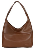 Women Tote Handbags Chic Vegan Leather Tote Bag Purse Stylish Casual Trendy Large Soft Shoulder Bag - color: Brown1