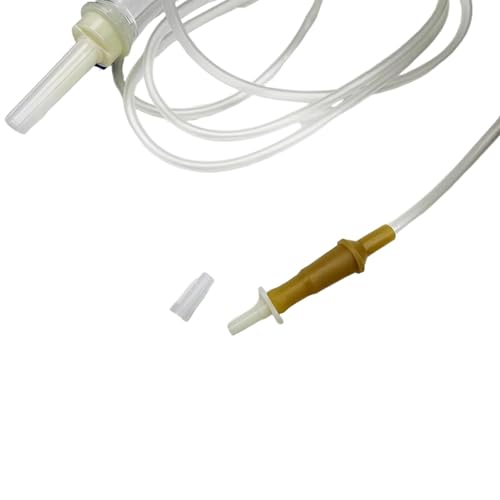 (12PCS/Box) IV Extension Set,67" I.V Tubing,Sterile Individual Packaging,for Lab and Pets Veterinary (Straight Mouth) - color: Straight Mouth