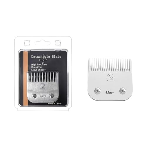 2# Replacement Ceramic Blades,Compatible with Oster Classic 76,Andis AGC | 6.3mm(1/4") Cutting Length,compatible with Oster and Andis Wahl KM10 Series Clippers - color: Size 2
