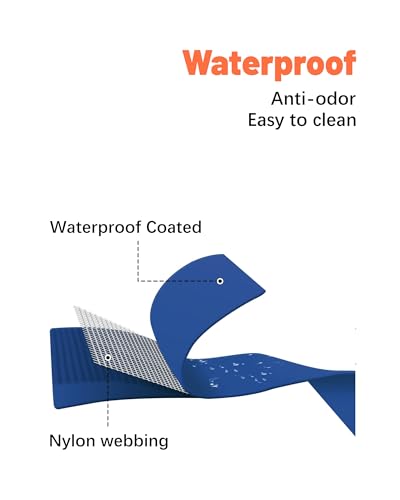 Waterproof Martingale Collar for Dogs,Easy to Clean Dog Collars with Safety Quick Release Buckle,Rubber Collar for Medium Large Dogs Walking Training (Blue, M (16.5-20.8inch)) - color: Blue, size: M (16.5-20.8inch)