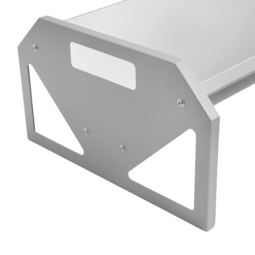 Livestock Feeding Trough 22 Gallon Capacity 45" Hay Feeder Heavy | Duty Livestock Trough for Horse Sheep Cattle Hog V-Shaped Farm Sheds Pen Water Feeder Trough Powder Coated Silvery Steel - color: Silvery