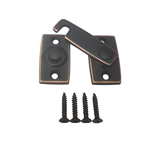 QCAA Solid Brass Shutter Bar/Door Latch, 7/8" x 2-3/32", Classic Bronze, 1 Pack, Made in Taiwan - color: Classic Bronze, size: 1 Pack