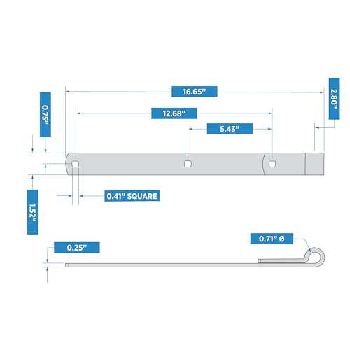 National Hardware Gate Hinge Strap, 16 in, Steel, Zinc Plated | Hot-Rolled Steel Strap for Wood Farm and Fence Gates; WeatherGuard Finish Resists Rust in Outdoor Use - size: 16 Inch x 3/4 Inch