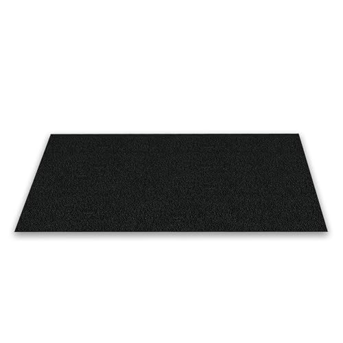 PAR-MSI Heavy Duty Gym Flooring Mat - 3.5' x 6' x 3/4" Thick Rubber Mat - Solid Black - Ideal for Home Gyms, Commercial Fitness Centers, Workouts, and More