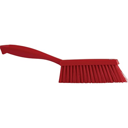 Vikan 45894 Bench Cleaning Brush, Polypropylene/Polyester Medium Bristle Dustpan Brush & Sweeper, 14 Inch, Red - color: Red, size: 4589
