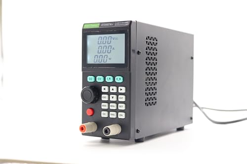 200W 0-180V 0-30A Programmable Electronic Load Tester: CC CV CR CP, Battery Test, Dynamic/Short/Scan/List Mode, LCD, USB Support ET5407A+ Black