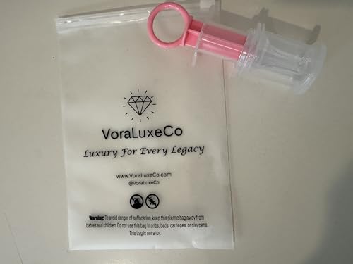 Baby Medicine Dropper Syringe with Ring Handle, Clear Plastic Easy Oral Medication Dispenser Toddler, Pink Blue White (Pink) - color: Pink