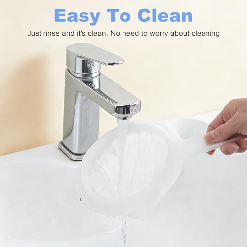 3 PCS Ultra-Fine Nylon Mesh Strainer - 100/200/300 Mesh Plastic Sieve with Handle, Kitchen Filter Tool for Coffee Soy Milk Juice Tea Leaf Honey Wine Yogur