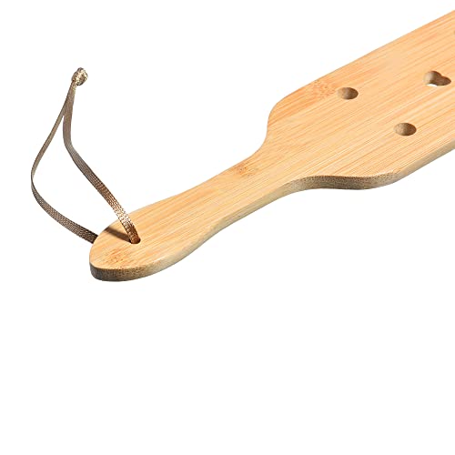 13.1inch Wooden Bamboo Lightweight Paddle with Airflow Holes | Solid Durable Paddle with Smooth Surface,Fraternity Or Sorority Greek Wood Paddle - color: bamboo13.1