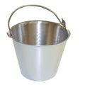 Premium Stainless Steel Pail, Vet/Milk Bucket, Made in USA, Completely Seamless & Thick, 9-20 Qt Sizes (13 Quart)
