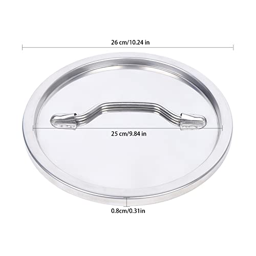 LOYALHEARTDY Stainless Steel Milk Bucket Lid, Durable Universal Lid with Embedded Silicone Seal Ring for 12L/20L/30L/40L/50L/60L Milk Bucket - color: Lid