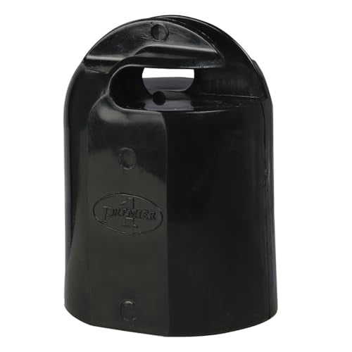 Premier 1 Hot Top Black Insulators for Steel T Posts | Package of 10 | Attaches low-tension fences to top of in-line T posts. Covers T post tops for safety & neat appearance. Black.