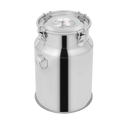 2.64 Gal Electric Vacuum Pulsation Milker Adjustable Vacuum Pressure Cow Milking Machine Portable Livestock Milking Machine with Stainless Bucket, Auto Stop Check Valve for Both Household and Farm Use - size: 2.64 Gal