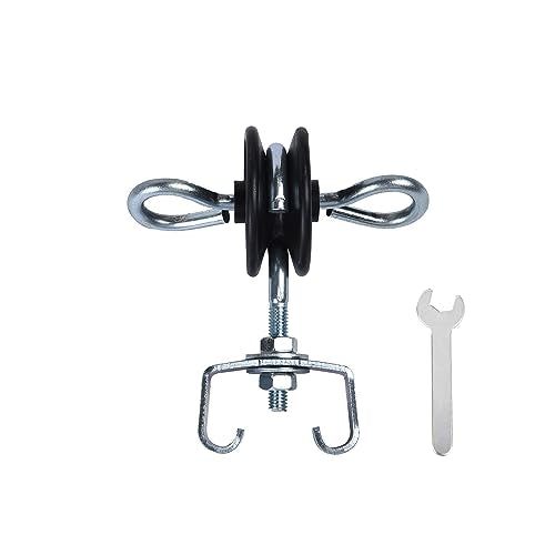 Farm Electric Fence T-Post Gate Handle Anchors Double Hook, 12 | Galvanised Steel, Easy Screws, T-Post Insulators, Black