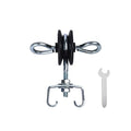 Farm Electric Fence T-Post Gate Handle Anchors Double Hook, 12 | Galvanised Steel, Easy Screws, T-Post Insulators, Black