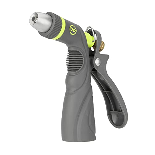 Flexzilla Metal Adjustable Pistol Grip Garden Hose Nozzle Sprayer with Durable Metal Construction & Variable Water Flow - color: Chartreuse, style: Twist Action Pistol Grip
