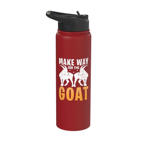 Make Way For The Goat Goats Stainless Steel Insulated Water Bottle - color: Red