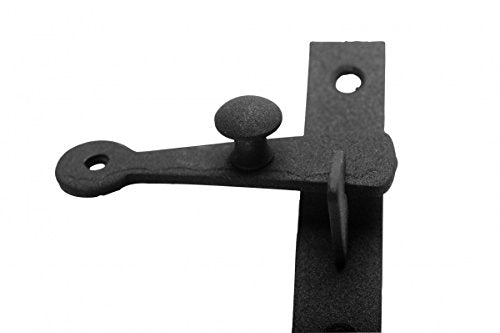 Renovators Supply Manufacturing Black Wrought Iron Offset Cabinet Catch 2.5 in Wide 0.375 in Offset with Hardware - color: Wrought Iron Offset, size: Pack of 1