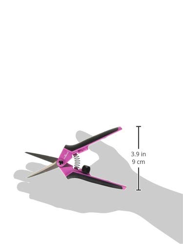Hydrofarm HGPL400P Precision Pruner, Small, Pink - color: Pink, style: Straight Stainless Steel