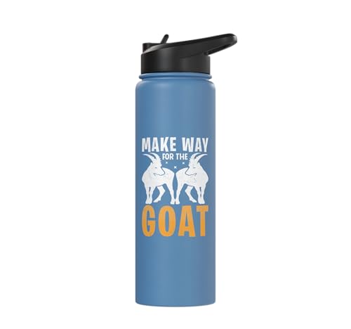 Make Way For The Goat Goats Stainless Steel Insulated Water Bottle - color: Light Blue