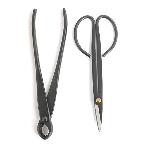 BambooMN Bonsai Basics Set - 8" Knob Cutter and 7.2" Trimming Shear - 1 Set - color: Knob Cutter & Trimming Shear Set, size: 1
