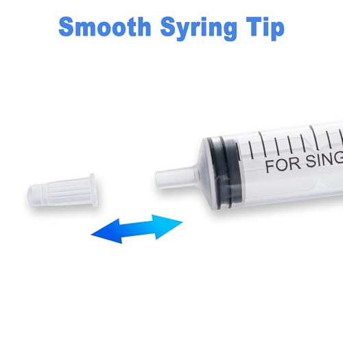 12Pack 10mL Syringes without Needle - Individually Wrapped, with Cap for Liquid, Measuring, Ink Refilling, Oil, Liquids Glue Applicator - style: 10ML