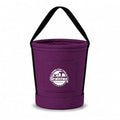 Graintex Tapered Canvas Bucket 12"x10"x15", Utility Tool Bucket One Inside Pocket, Reinforced Base & Carry Handle, Ripstop Canvas - Purple - color: Purple