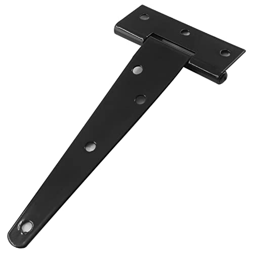 Murtenze 4Pack 5 Inch Black T-Strap Shed Hinge,Barn Door Hinges Heavy Duty Gate Strap Hinge T Hinges for Barn Door, Shed or Wooden Fences | 4Pack - color: Black, size: 5 Inch - 4Pack