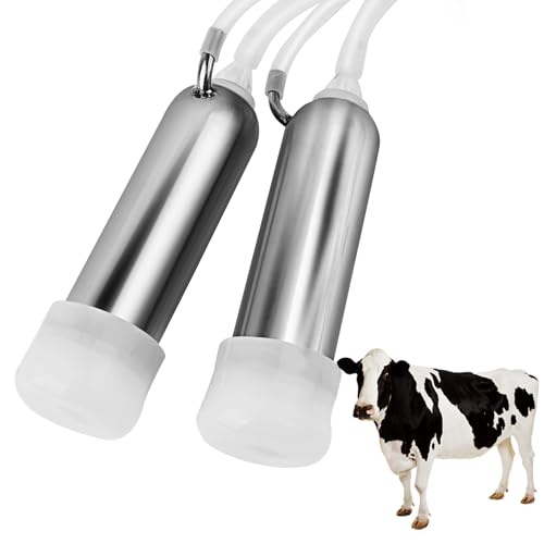 Cow Milking Machine Accessory Double Head Teat Cup | Leak Proof Cow Milking Teat Cups, Standard Size φ25mm - style: Cow