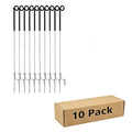 10 Pack 39 Inches Black Heavy Duty Step in Fence Post Pig Tail Electric Fencing Post Temporary Metal Fence Stakes for Garden Electric Fencing and Yard Protection - color: Black